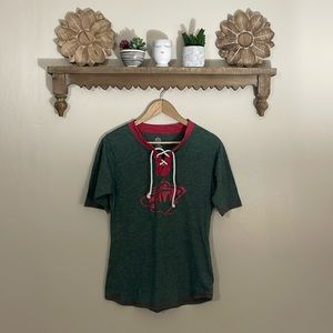 Girls NHL MN Wild Top. Size L 12/14 Like New